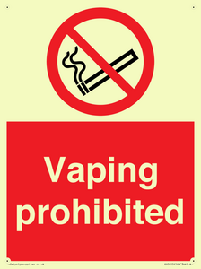 Vaping prohibited